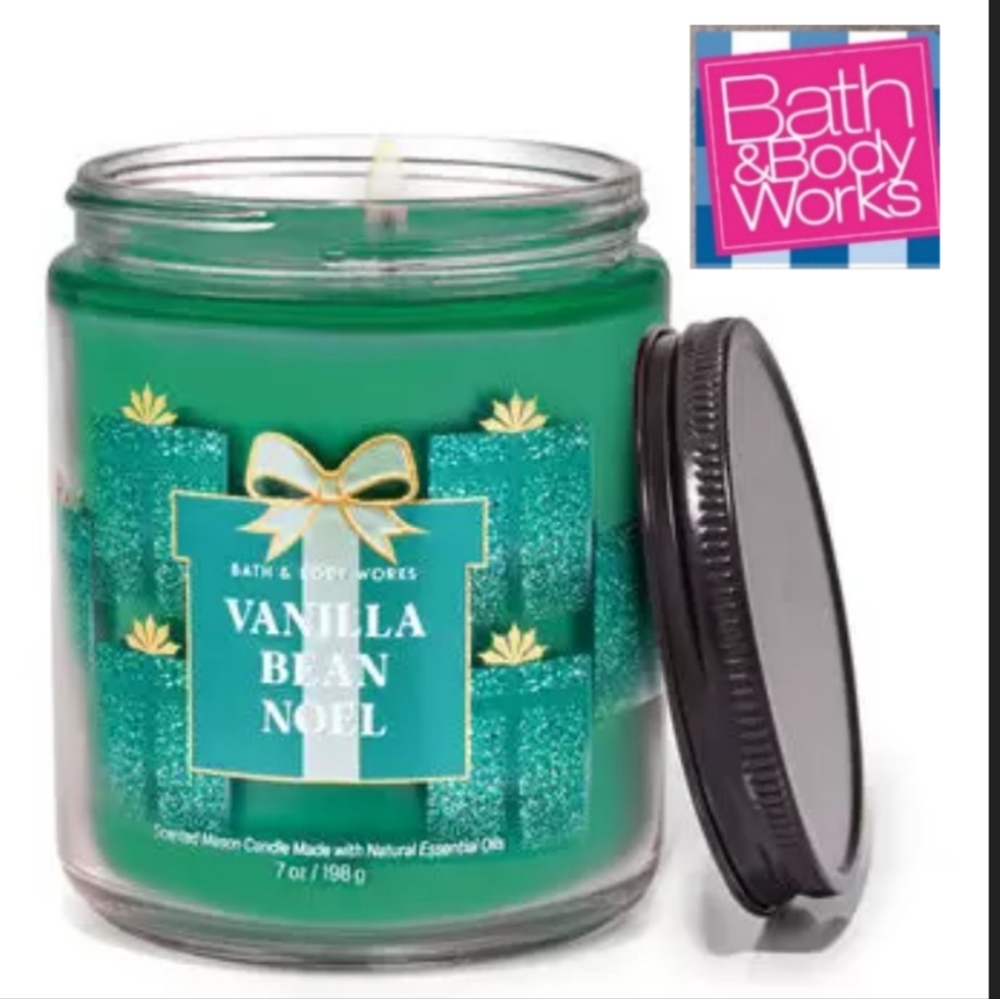 Bath Body Works Vanilla Bean Noel Single Wick Candle